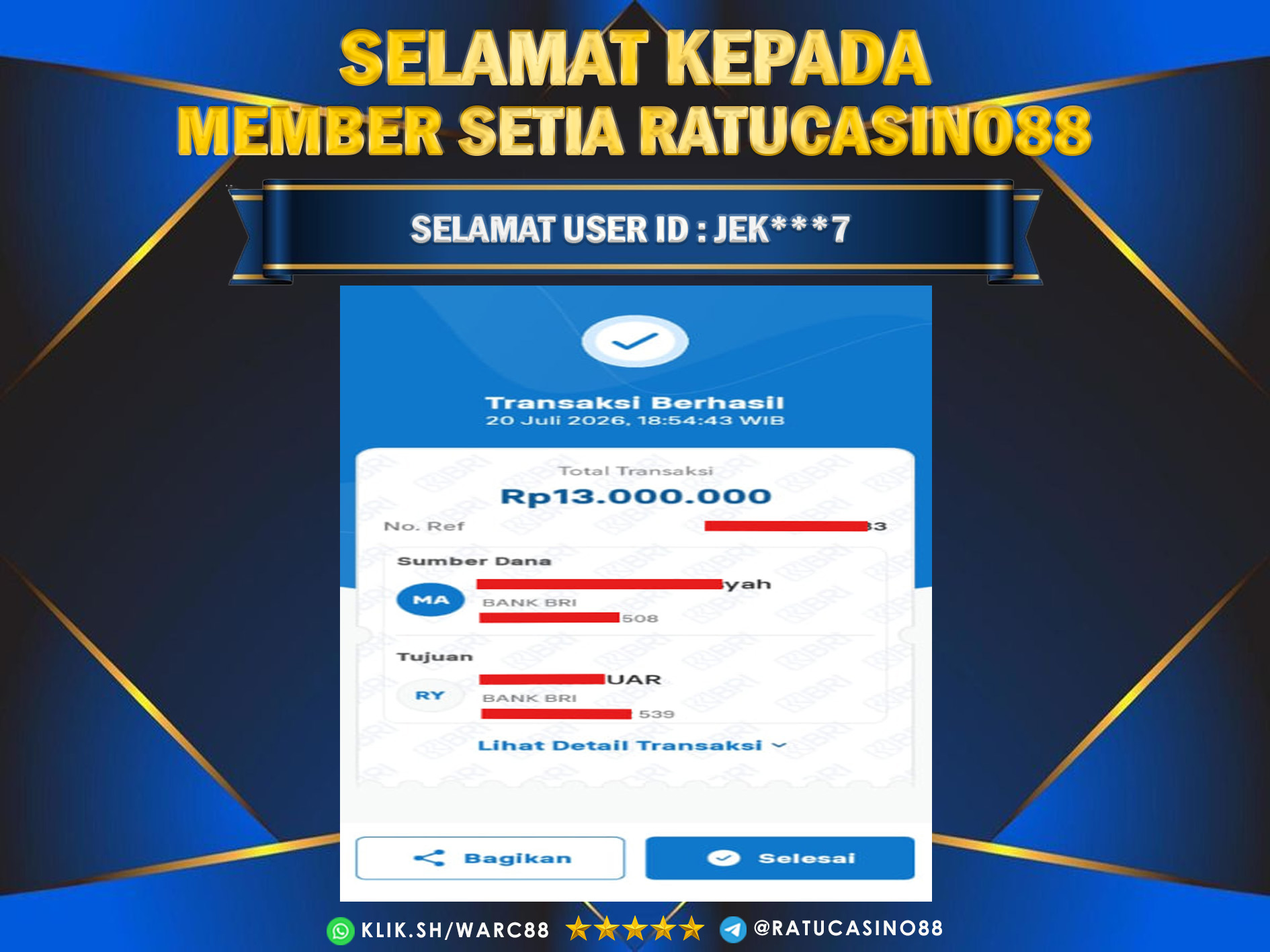 BUKTI WITHDRAW 254